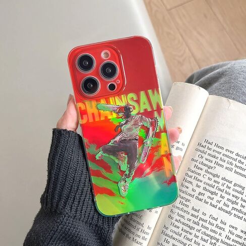Anime Phone Case Compatible with iPhone 12,Denji Chainsaw Man Phone Case for iPhone 11 12 13 14,Comes with Cute Keychain,Style2 in Saudi Arabia