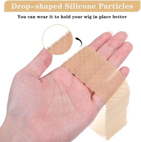 6 Pcs Silicone Wig Grips, Adjustable Wig Headband Elastic Wig Clips, Non-slip Wig Grips Front Lace Wig Bands, Women Wig Accessories for Fixing Wigs(Skin Tone) in Saudi Arabia