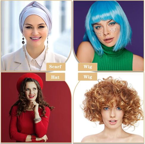 6 Pcs Silicone Wig Grips, Adjustable Wig Headband Elastic Wig Clips, Non-slip Wig Grips Front Lace Wig Bands, Women Wig Accessories for Fixing Wigs(Skin Tone) in Saudi Arabia