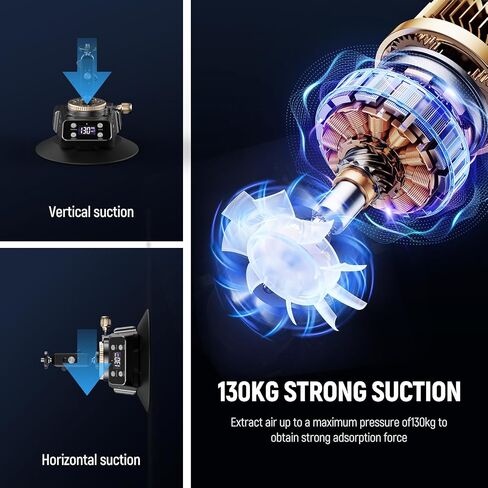 NEEWER 6" Electric Camera Suction Mount with Ball Head Magic Arm, Automatic Air Pump Vacuum Suction Cup, Aluminum Alloy Car Windshield Window Mount for Action Camera/Camera/Phone, CA017 in Saudi Arabia