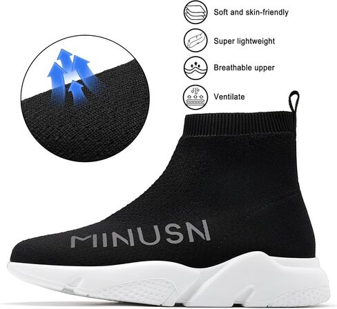 Women's Casual Sneakers Ultra Light Walking Shoes Breathable Mesh Socks Shoe Comfortable Non-Slip in Saudi Arabia
