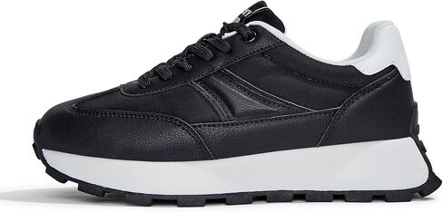 LUCKY STEP Women's Platform Retro Sneakers Classic Trainers Casual Footwear Tennis Running Chunky Lace-up Stylish Walking Shoes in Kuwait