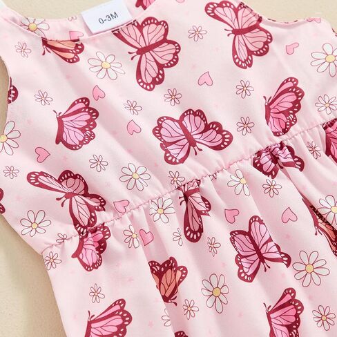 Infant Baby Girl Summer Bodysuit Print One Piece Suspender Romper Cotton Polyester Jumpsuit Spaghetti Strap Outfit in Saudi Arabia