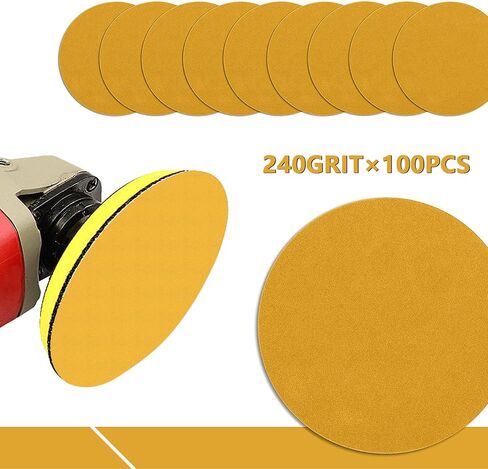 6 Inch Self Stick Sanding Discs for Grinder, Hook and Loop No Hole 400 Grit Sandpaper for Automotive and Woodworking(100-Pack) in Saudi Arabia