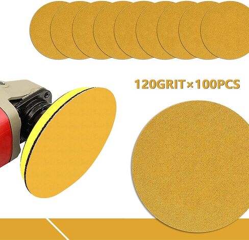 6 Inch Self Stick Sanding Discs for Grinder, Hook and Loop No Hole 400 Grit Sandpaper for Automotive and Woodworking(100-Pack) in Saudi Arabia