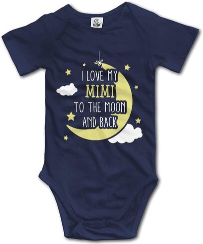 I Love My Mimi to The Moon and Back Baby Bodsuit Long Sleeve Rompers Cotton Jumpsuit Outfits in Kuwait