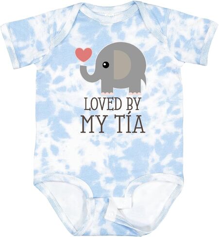 inktastic Tia Loves Me Baby Elephant Baby Bodysuit in Saudi Arabia