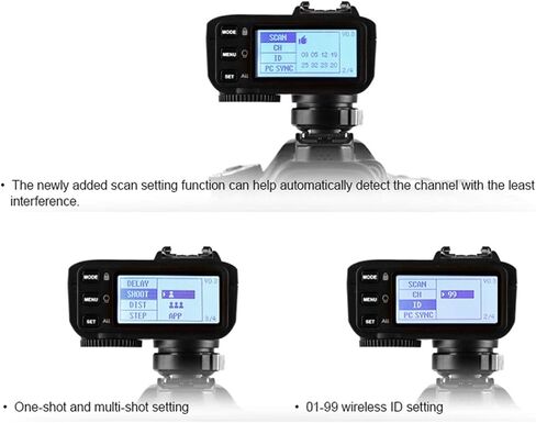مشغل فلاش لاسلكي Godox X2T-C TTL لكاميرا Canon، يدعم وظيفة HSS 1/8000s، 5 أزرار مجموعة مخصصة و3 أزرار وظائف للإعداد السريع in Kuwait
