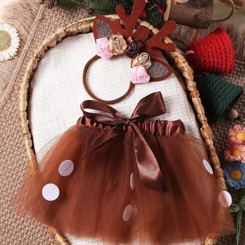 Newborn Christmas Photography Props Girl Outfit Baby Photo Shoot Props Tutu Skirt Dress Headband Photoshoot Costume in Saudi Arabia