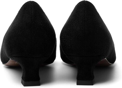 MOVINSTEPS Womens Suede Solid Pointed Toe Slip On Dress Wedding Kitten Low Heel Pumps Shoes 1.5 Inch in Kuwait