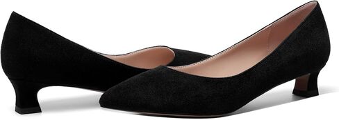 MOVINSTEPS Womens Suede Solid Pointed Toe Slip On Dress Wedding Kitten Low Heel Pumps Shoes 1.5 Inch in Kuwait