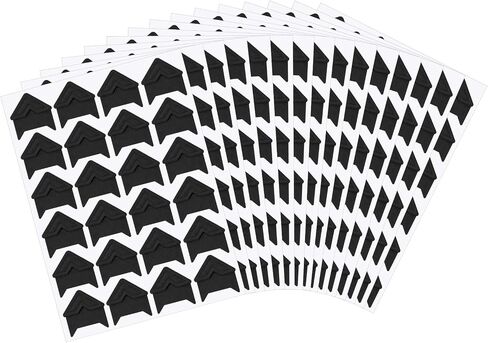 Photo Corners 360 Pcs Acid Free Photo Corner Stickers Photo Corners Self Adhesive Photo Mounting Corners for Scrapbooks Picture Album Memory Books Journal Scrapbook Supplies(Black) in Saudi Arabia