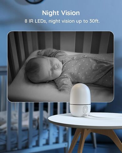 virtavo EggSentry Indoor Security Camera, Dual-Lens & Split View, 360° PTZ Baby Monitor & Pet Cam, Motion Tracking, 2-Way Audio, Night Vision, Cloud/SD Storage, Phone App, 2.4GHz WiFi in Saudi Arabia