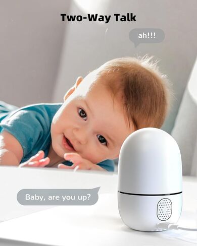 virtavo EggSentry Indoor Security Camera, Dual-Lens & Split View, 360° PTZ Baby Monitor & Pet Cam, Motion Tracking, 2-Way Audio, Night Vision, Cloud/SD Storage, Phone App, 2.4GHz WiFi in Saudi Arabia