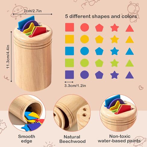 ألعاب wuffove Montessori لعمر 1-3 سنوات، ألعاب خشبية لفرز الألوان لتعلم الأطفال الصغار بعمر 123 عامًا، ألعاب المطابقة الحسية للرضع التنموية للأطفال الأولاد والبنات in Kuwait
