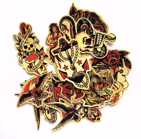11pcs/Lot Sailor Jerry Sticker for Kids Toy Decal Suitcase Skateboard Wall Car Laptop Bicycle Motorcycle On Notebook Stickers in Saudi Arabia