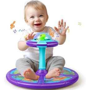 Dinosaur Sit and Spin Toys for Toddlers 2-4 with Flash Light and Music, 360° Spinning Seat Toy, Birthday Gift for Toddlers 1-3 in Kuwait