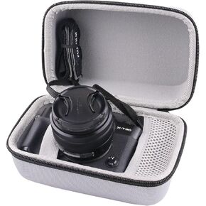 WERJIA Hard Travel Case Compatible with Fujifilm X-T50,X-T5,X-T30 II, X-T30, X-T10, X-T20,X-T3 Mirrorless Digital Camera (Fits 15-45mm Lenses) (Black Small)