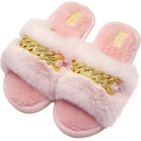 Slippers for Women, House Slippers for Woman, Cozy Fuzzy Fluffy Slippers Women, Memory Foam Slippers for Women, Slippers for Women Indoor and Outdoor, Gifts for Birthday Christmas Women Mom Ladies