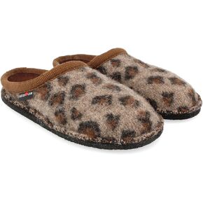 HAFLINGER Flair Leo Wool Slipper Unisex Leopard Pattern