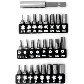 Performance Tool 1415 83-Piece Security Bit Set with SAE and Metric Hex Bit Sizes, Star and Phillips Bits Included