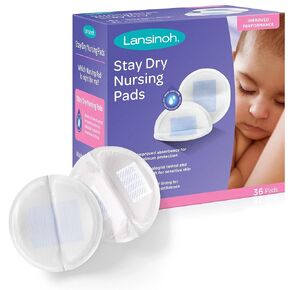 Lansinoh Stay Dry Disposable Nursing Pads, 36 Count (Pack of 4)