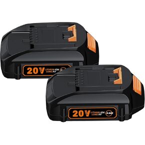 LONG FIT 2 Packs Worx 20V 3.0Ah Lithium-Ion Replacement Battery for WA3520, WA3525, WA3575, WG151s, WG155s, WG251s, WG255s, WG540s, WG545s, WG890, WG891