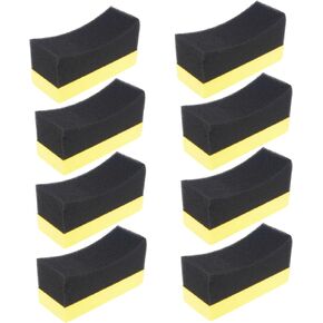 8 Pieces Tire Applicator Dressing Shine Sponge, Tire Dressing Applicator Pads, Color Polishing Sponge for Car Glass, Painted Steel & Porcelain (8)