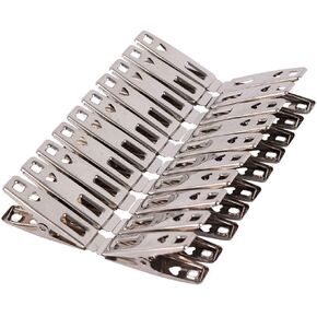Stainless Steel Clothespins 80 Pack Binder Clips,Heavy Duty Clothespin，All Purpose Heavy Duty Air Tight Seal Good Grip Clips,Metal Clothes Clips for Clothes Sock Food Sealing Photos