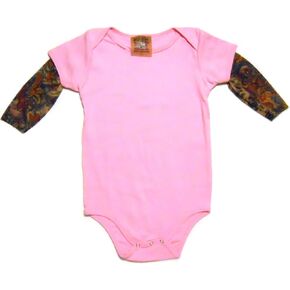 Wild Rose Baby Girls' Tattoo Sleeve Shirt, Butterfly, Pink