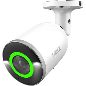 Lorex E896AB 4K Smart Security Lighting Deterrence Bullet AI PoE Add-On Security Camera with Smart Security Lighting, Color Night Vision, and Smart Motion Detection Plus, Camera Only (M.) (Renewed)