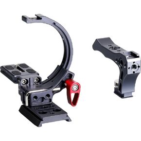 Rotatable Collar Mount Plate Horizontal-to-Vertical C-Bracket for DSLR Cameras