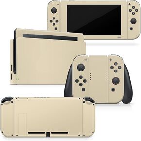 Tacky Design Solid Color Classic Skin Compatible with Nintendo Switch Skin Wrap Cover, Brown Sand Skin for Nintendo Switch Stickers, Premium Vinyl 3M Full Wrap Decal.