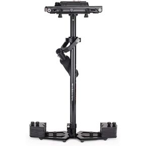 FLYCAM HD-5000 Telescopic Handheld Stabilizer for Video Cameras. Micro Balancing, Smooth Operations w 3-Axis Gimbal Handle, Expendable Base. Free Quick Release Plate & Table Clamp + Bag