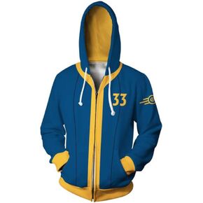Vault 33 Hoodie Vault 76 Vault 111 Hoodie Sweatshirt Zipper hooded, Large