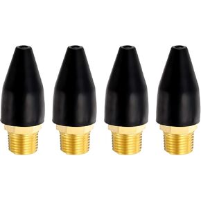 HARFINGTON 4pcs Air Nozzle Tip 1/8" Rubber Blow Gun Tip for Air Blow Guns Tool Parts & Accessories, Black