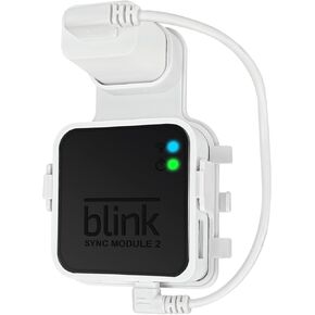 Outlet Wall Mount for Blink Sync Module 2 - Space-Saving Bracket with Short Cable for Blink Indoor & Outdoor Security Systems