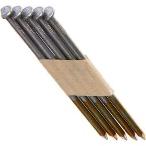 GRSP16DZ 30-Deg Paper Wire Clipped Head Nails, Smooth 3-1/2" by .131 (2, 000per Pack), Steel, Flat