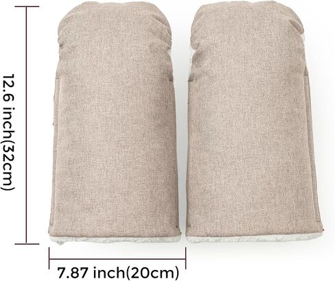 Momcozy Stroller Gloves Warmmuffs | Universal Winter Anti-Freeze Stroller Mittens | Winter Handmuff Stroller Accessories | Ultra-Plush,Weather-Proof | Foldable Adjustable | Shopping Golf Pet Cart in Saudi Arabia