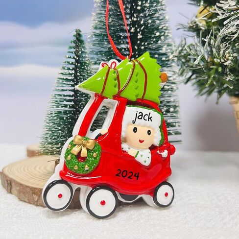 Baby's First Christmas Ornament 2023 Boy Girl Snowbaby in Stocking with Snowflake 1st Christmas Tree Ornament Personalized Resin Pink Baby First Pink in Kuwait