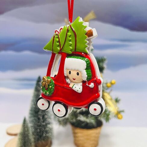 Baby's First Christmas Ornament 2023 Boy Girl Snowbaby in Stocking with Snowflake 1st Christmas Tree Ornament Personalized Resin Pink Baby First Pink in Kuwait