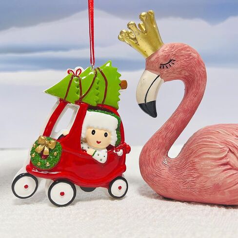 Baby's First Christmas Ornament 2023 Boy Girl Snowbaby in Stocking with Snowflake 1st Christmas Tree Ornament Personalized Resin Pink Baby First Pink in Kuwait