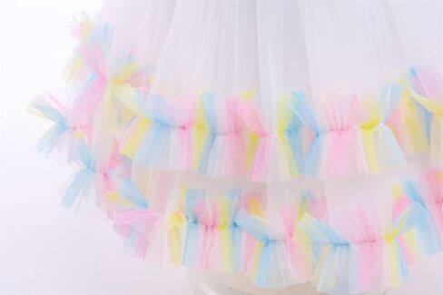 AVAZU 3M-6T 3D Flower Toddler Baby Girls Wedding Pageant Layered Dresses Birthday Party Dress with Headwear in Saudi Arabia