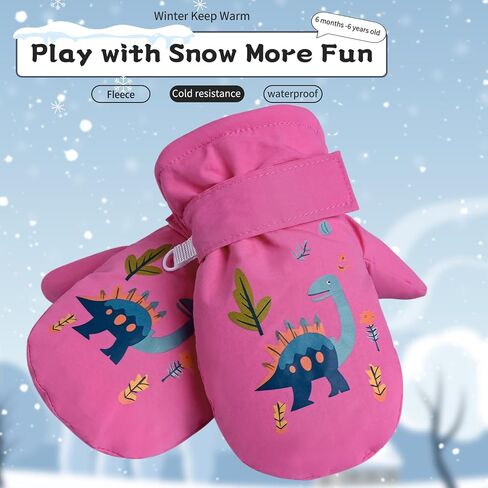 Baby Toddler Mittens, Boys Girls Winter Outdoor Gloves, Kids Easy-On Fleece Warm Mitterns in Saudi Arabia