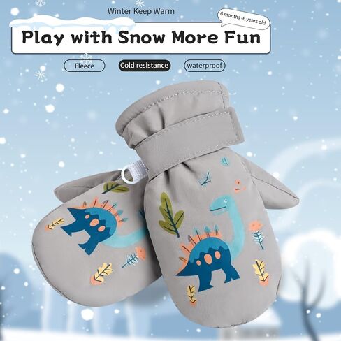 Baby Toddler Mittens, Boys Girls Winter Outdoor Gloves, Kids Easy-On Fleece Warm Mitterns in Saudi Arabia