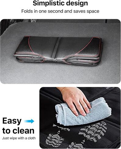 Car Seat Protector with Thickest Padding Cushion,Car Seat Protector for Child Baby,Waterproof Car Seat Covers with Non-Slip Padded Backing Mesh Pockets for Kids Pets Car Back Seat Protector(2 Pack) in Saudi Arabia