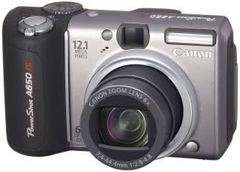 Canon PowerShot A650 IS 12.1MP Digital Camera with 6x Optical Image Stabilized Zoom, Black (Renewed) in Saudi Arabia