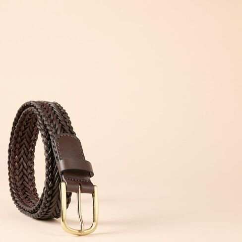 Amazon Essentials Women's Leather Woven Belt in Saudi Arabia
