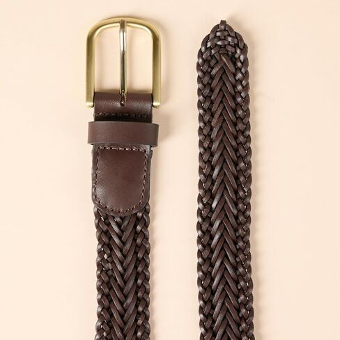 Amazon Essentials Women's Leather Woven Belt in Saudi Arabia
