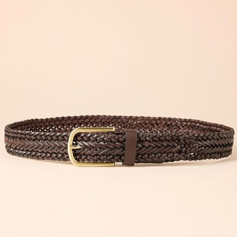 Amazon Essentials Women's Leather Woven Belt in Saudi Arabia